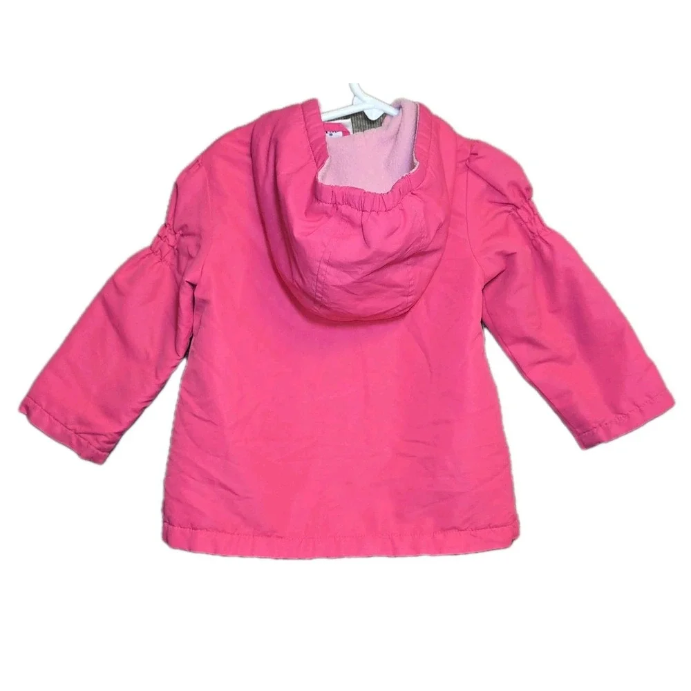 Amy Byer Toddler Girls Pink Floral Hooded Jacket Coat‎ 2T GUC 🌸